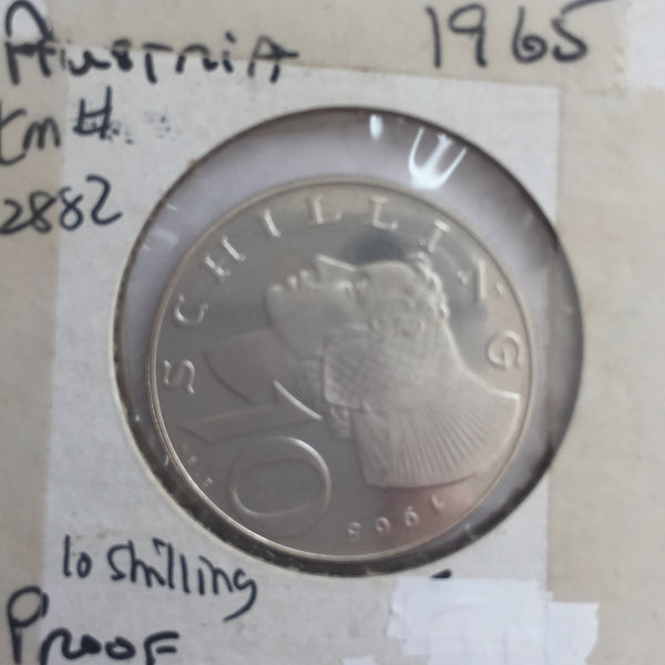 Austria, 10 Shilling, 1965, PF