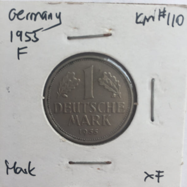 Germany, 1 Mark, 1955 F, XF