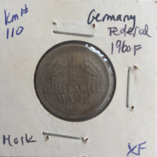 Germany, 1 Mark, 1960 F, XF