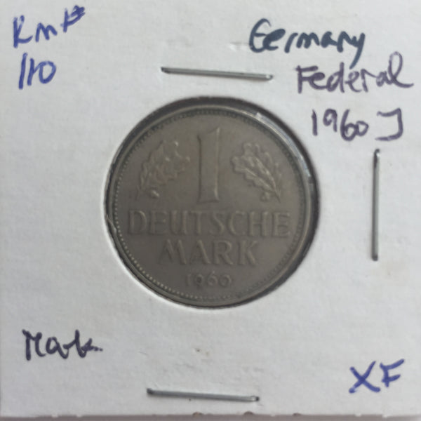 Germany, 1 Mark, 1960 J, XF