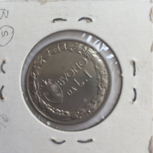 Italy, 1 Lira, 1922, UNC
