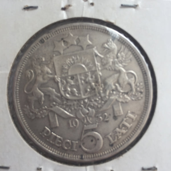 Latvia, 5 Lati, 1929, XF