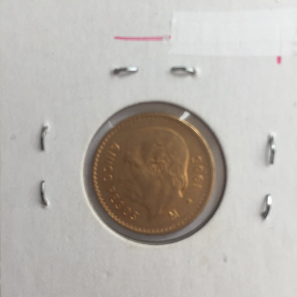 Mexico, 5 Pesos, 1906, UNC