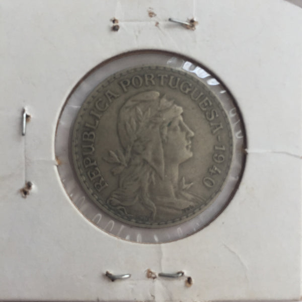 Portugal, 1 Escudo, 1940, VF