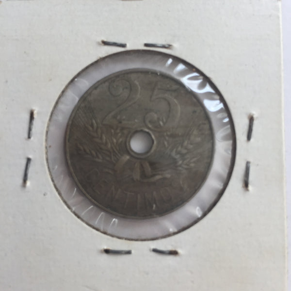 Spain, 25 Centimos, 1927, UNC