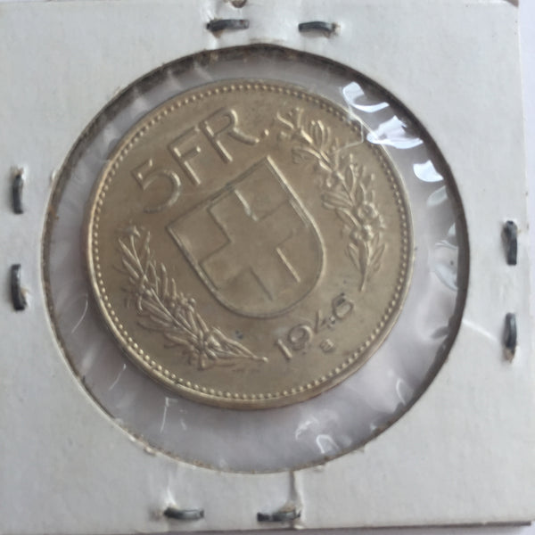 Switzerland, 5 Francs, 1948, BU