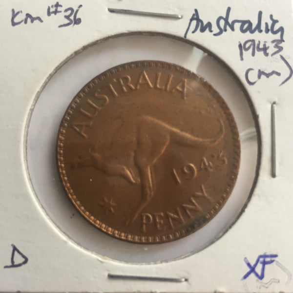 Australia, 1 Penny, 1943 (m), XF