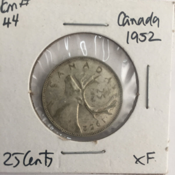 Canada, 25 Cents, 1952, XF