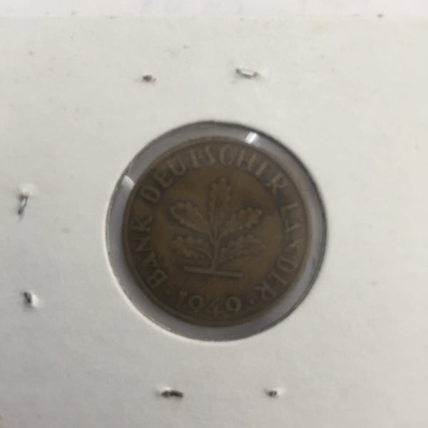 Germany, 10 Pfennig, 1949 F, XF