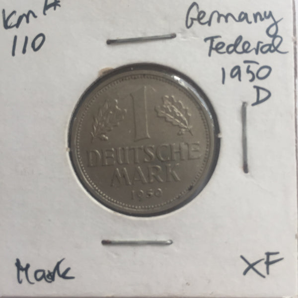 Germany, 1 Mark, 1950 D, XF