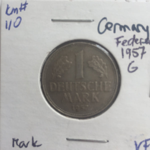 Germany, 1 Mark, 1957 G, VF