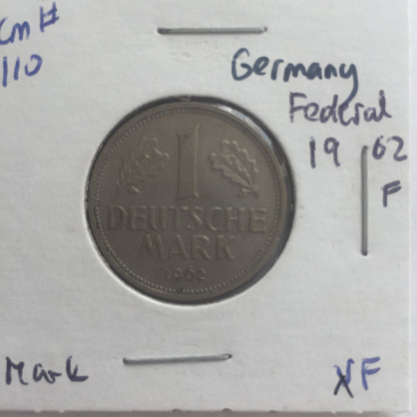 Germany, 1 Mark, 1962 F, XF