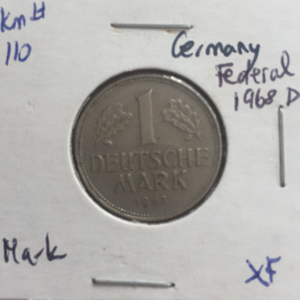 Germany, 1 Mark, 1968 D, XF