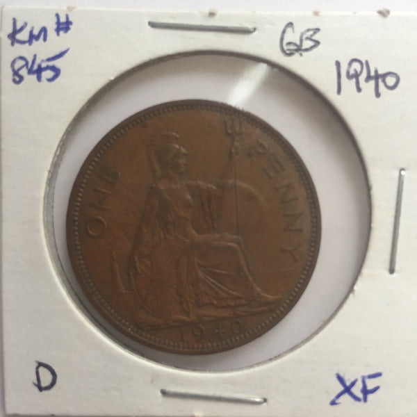 Great Britain, 1 Penny, 1940, XF