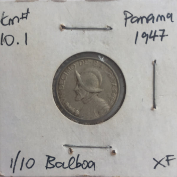 Panama, 1/10 Balboa, 1947, XF