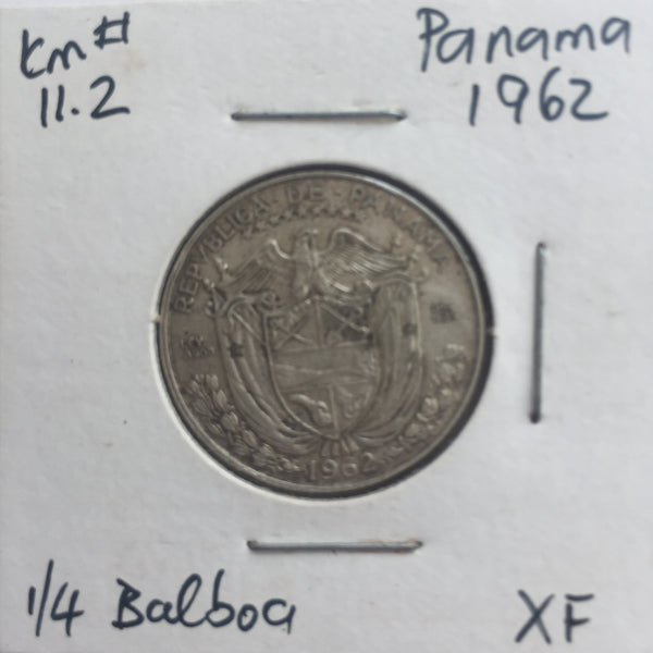 Panama, 1/4 Balboa, 1962, XF