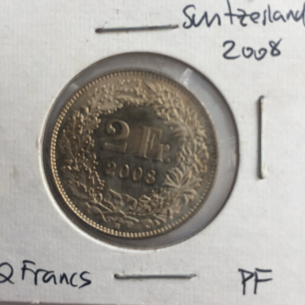 Switzerland, 2 Francs, 2008, PF