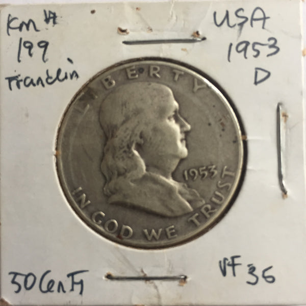 United States, 50 Cents, 1953 D, VF