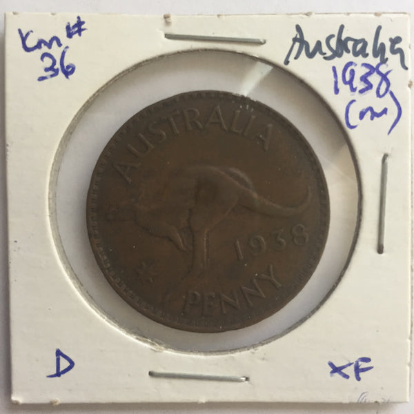 Australia, 1 Penny, 1938 (m), XF