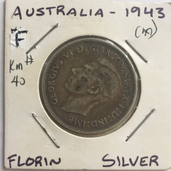 Australia, 1 Florin, 1943 (m), F