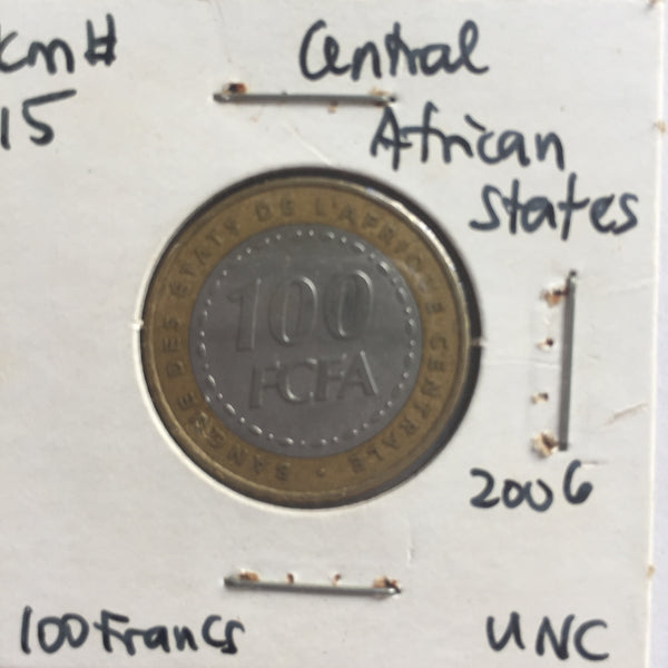 Central African States, 100 Francs, 2006, UNC