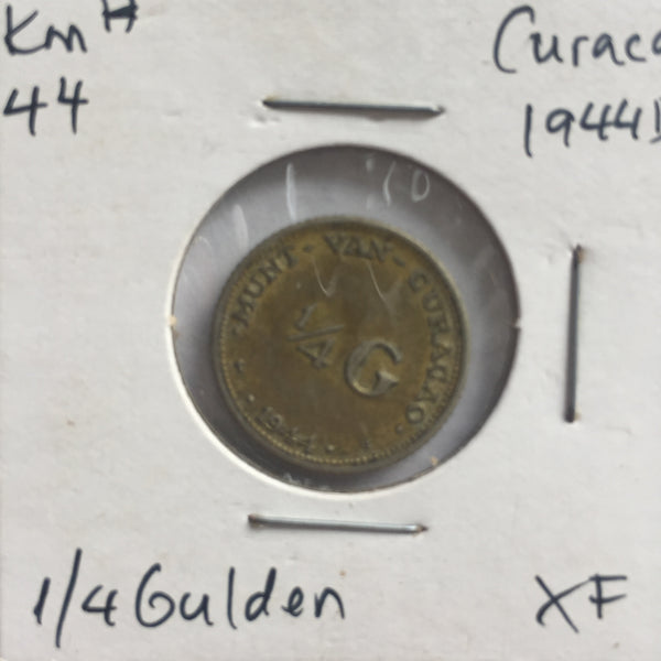 Curacao, 1/4 Gulden, 1944 D, XF