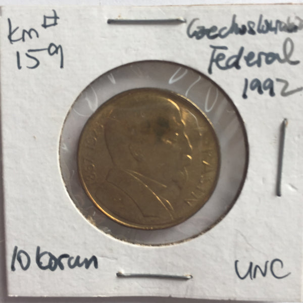 Czechoslovakia, 10 Korun, 1992, UNC