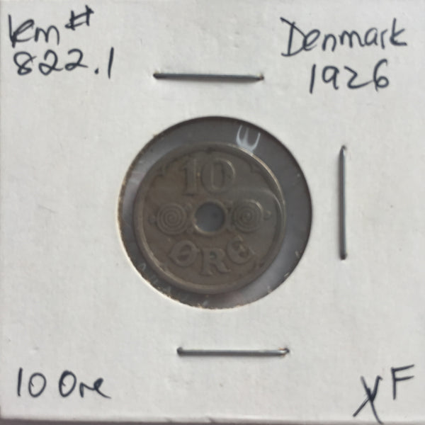 Denmark, 10 Ore, 1926, XF