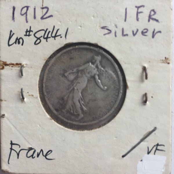 France, 1 Franc, 1912, VF