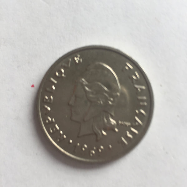 French Polynesia, 20 Francs, 1969, UNC