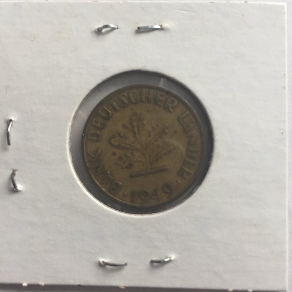 Germany, 10 Pfennig, 1949 D, XF