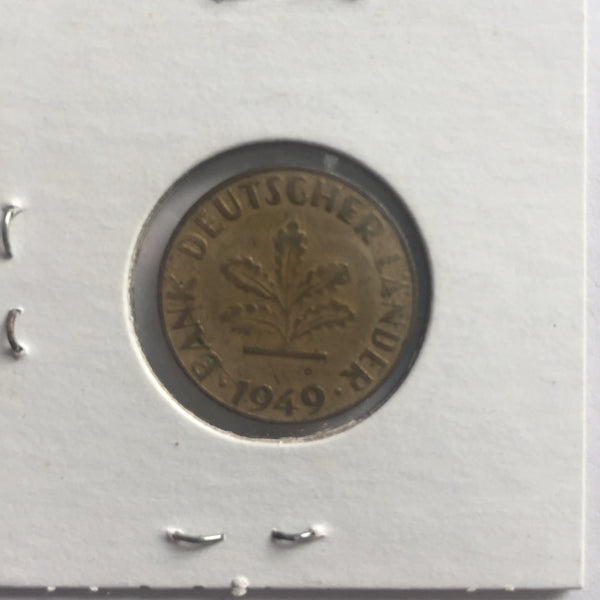Germany, 10 Pfennig, 1949 J, XF