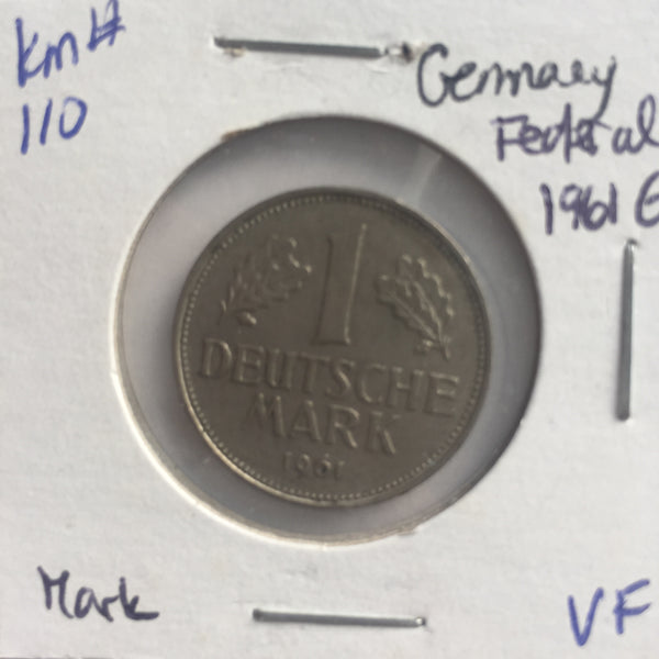 Germany, 1 Mark, 1961 G, VF