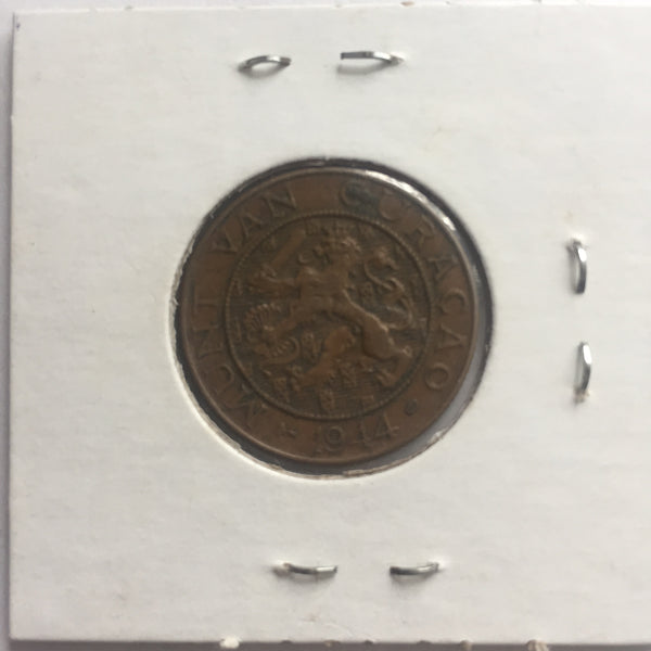 Curacao, 2 1/2 Cents, 1944 D, XF