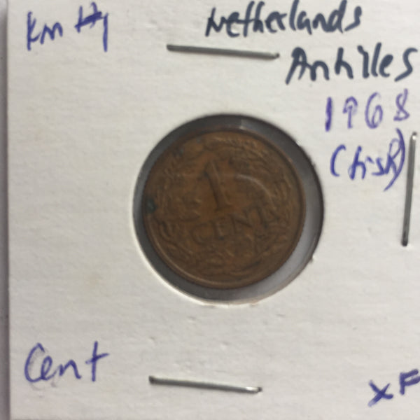 Netherlands Antilles, 1 Cent, 1968, XF