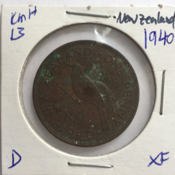 New Zealand, 1 Penny, 1940, XF