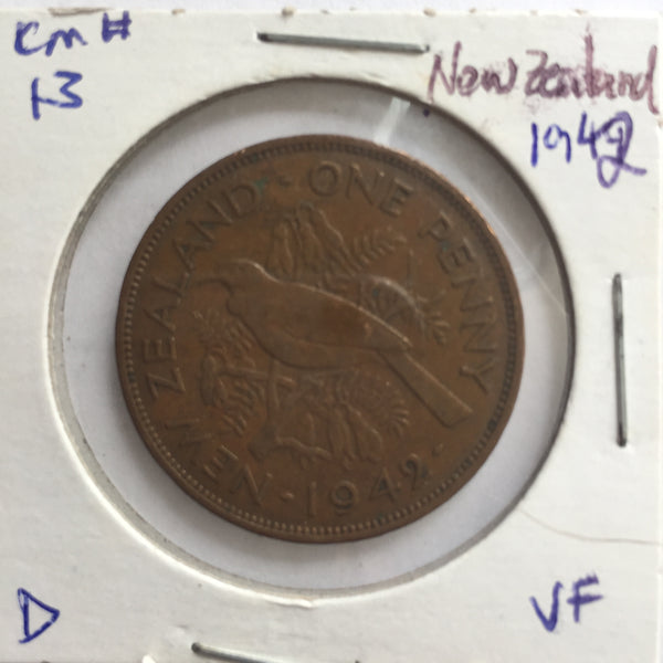 New Zealand, 1 Penny, 1942, VF