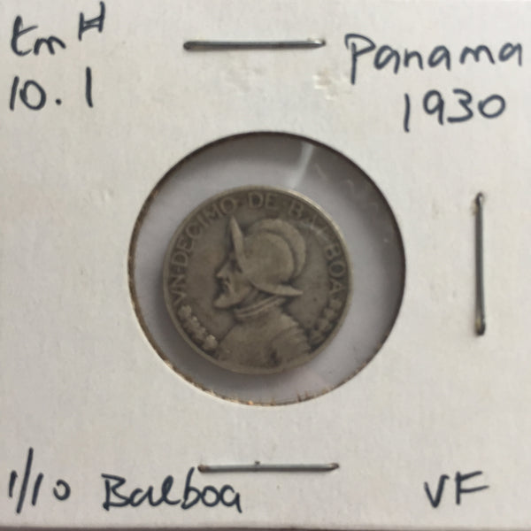 Panama, 1/10 Balboa, 1930, VF