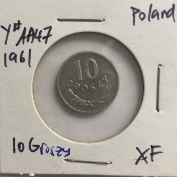 Poland, 10 Groszy, 1961, XF