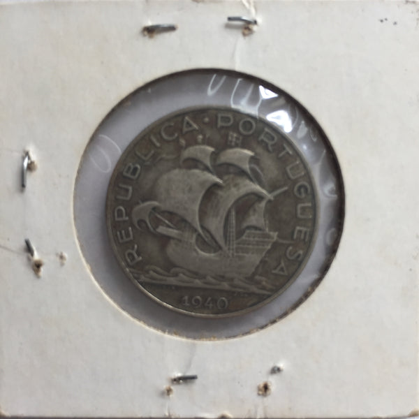 Portugal, 5 Escudos, 1940, VF