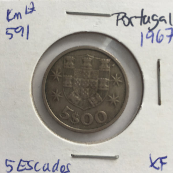 Portugal, 5 Escudos, 1967, XF