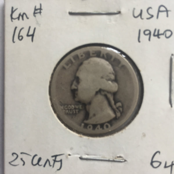 United States, 25 Cents, 1940, G 4