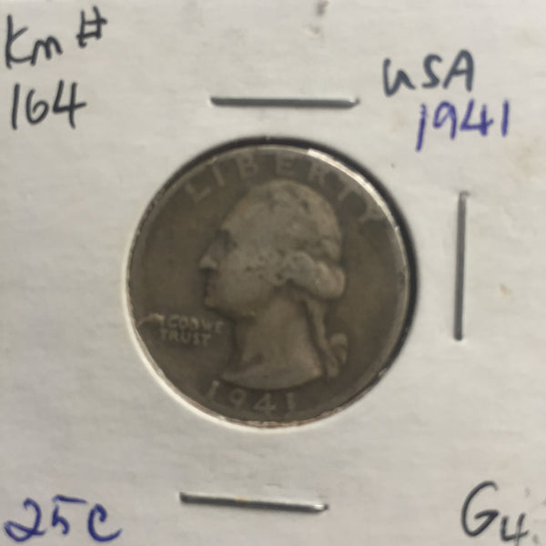 United States, 25 Cents, 1941, G 4