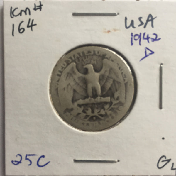 United States, 25 Cents, 1942 D, G 4