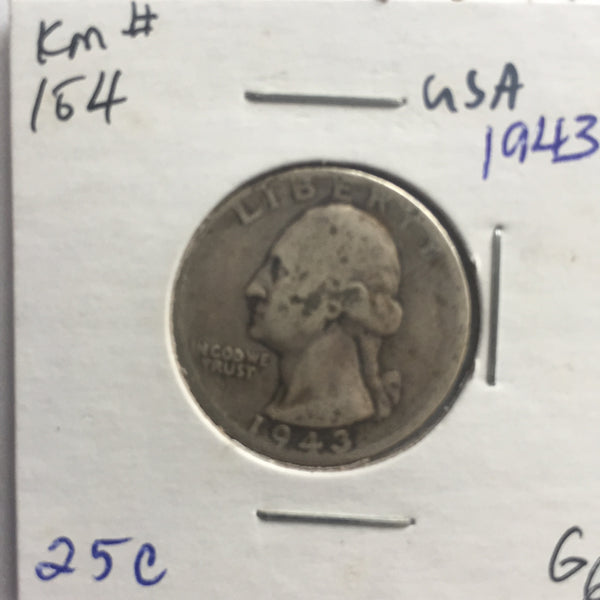 United States, 25 Cents, 1943, G 4