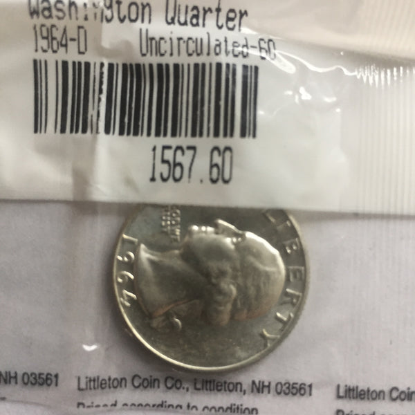 United States, 25 Cents, 1964 D, MS 60
