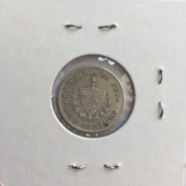 Cuba, 10 Centavos, 1948, XF