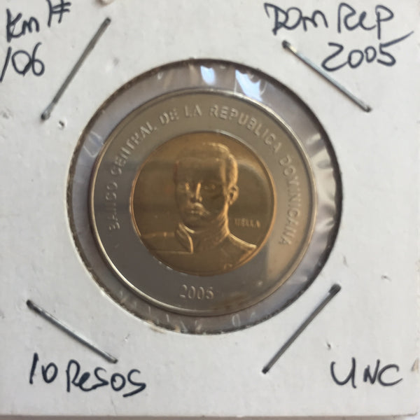 Dominican Republic, 10 Pesos, 2005, UNC