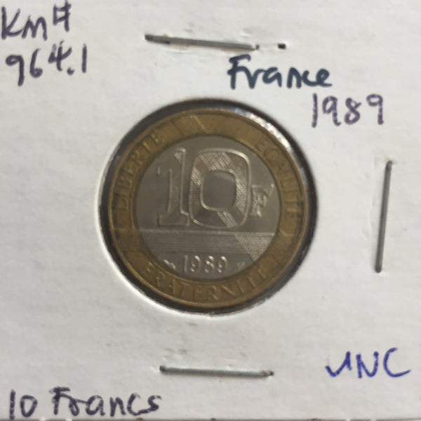 France, 10 Francs, 1989, UNC