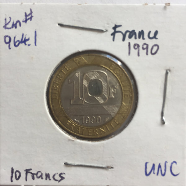 France, 10 Francs, 1990, UNC